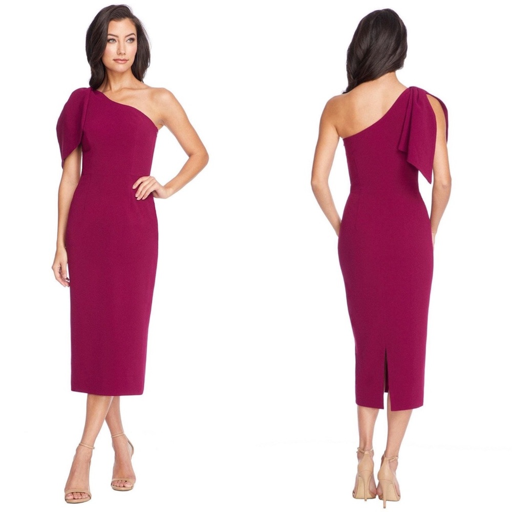 NWT DRESS THE POPULATION Tiffany Dress Dark Magenta